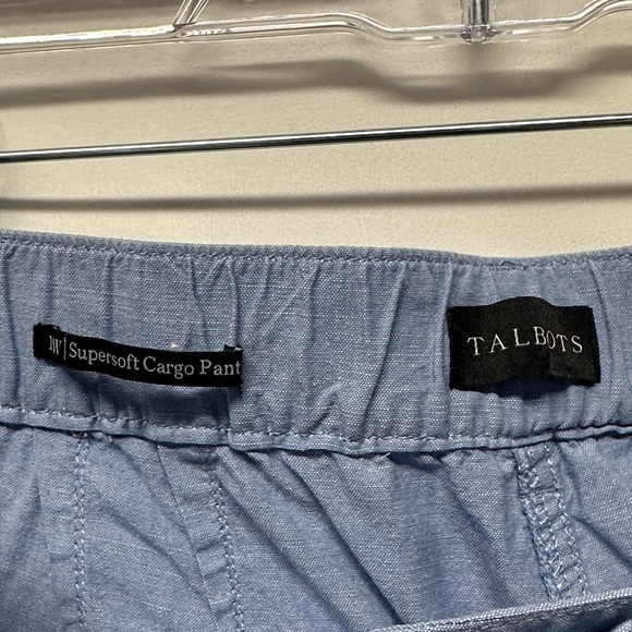 Talbots Newport Chambray Women’s Plus Size Cargo Cropped Pants - Picture 3 of 6